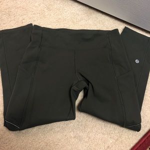 Lululemon Speed Up Crop 6 Fatigue Green